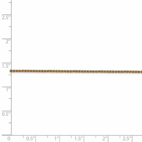 1.2mm 14k Yellow Gold Solid Diamond Cut Spiga Chain Necklace, 20 Inch - Picture 5 of 8